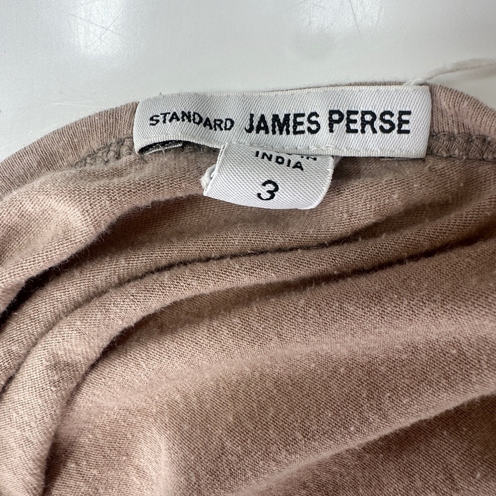 JAMES PERSE Ruched side V Neck Dress Shad - Picture 5 of 9